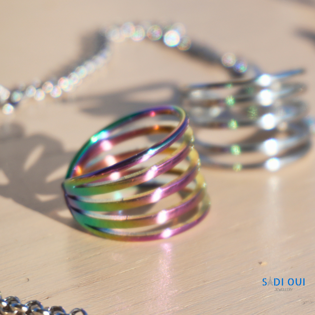 Anel Bold em Aço Inoxidável | SADI OUI Jewellery