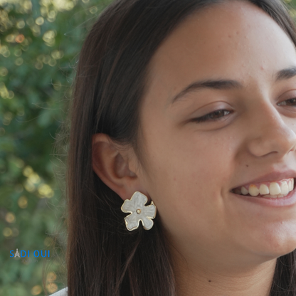 Brincos Bloom em Aço Inoxidável | SADI OUI Jewellery