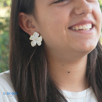 Brincos Bloom em Aço Inoxidável | SADI OUI Jewellery