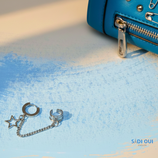 Brinco Bold Star em Aço Inoxidável | SADI OUI Jewellery
