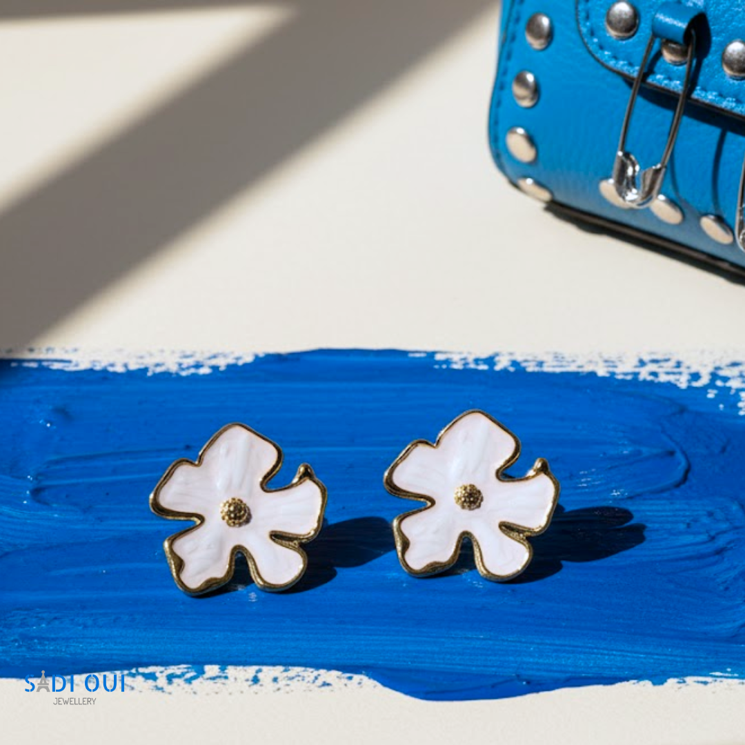 Brincos Bloom em Aço Inoxidável | SADI OUI Jewellery