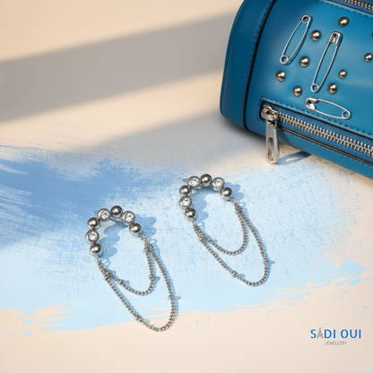 Brincos Bold Shine em Aço Inoxidável | SADI OUI Jewellery