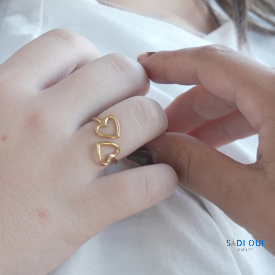 Anel Open Heart em Aço Inoxidável | SADI OUI Jewellery