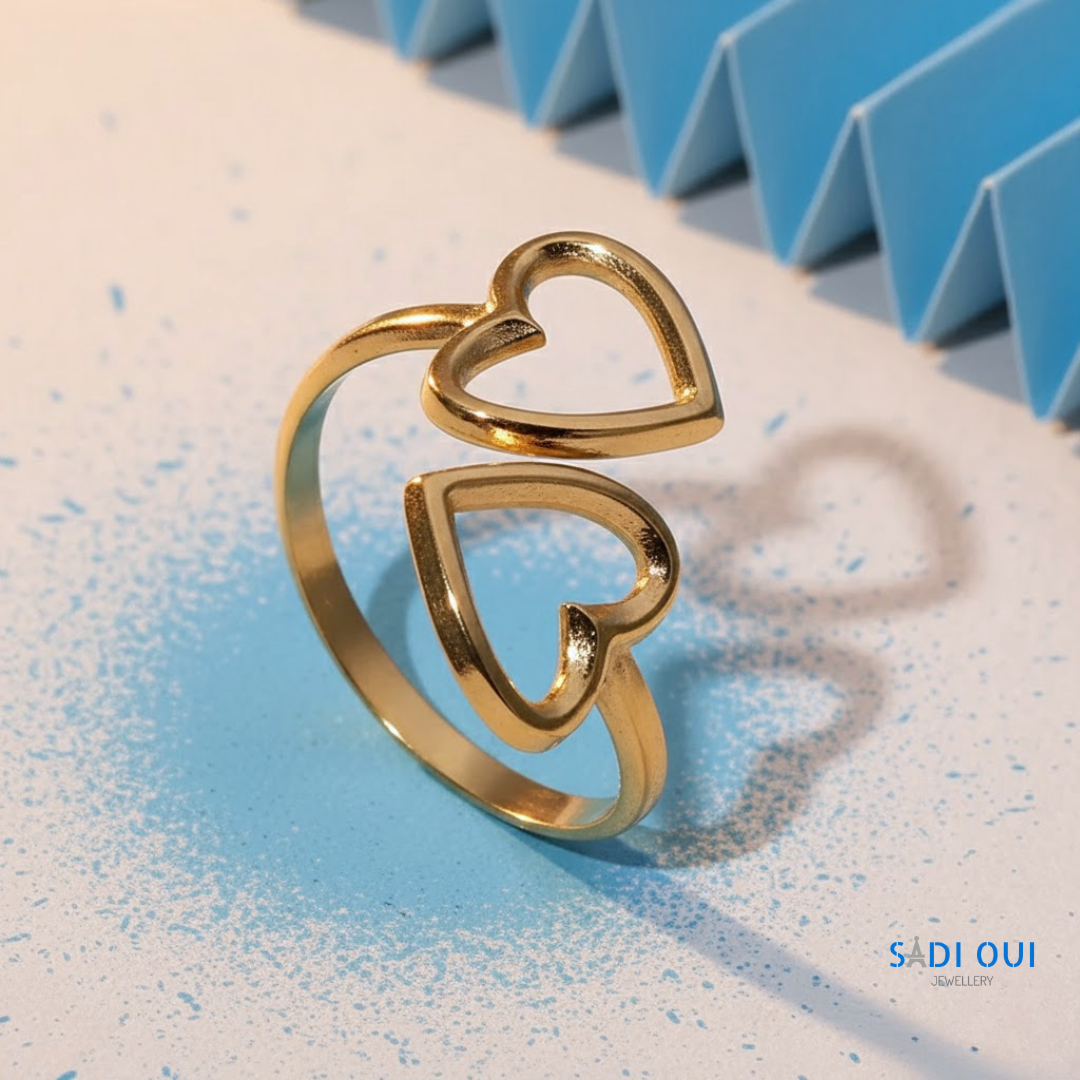 Anel Open Heart em Aço Inoxidável | SADI OUI Jewellery