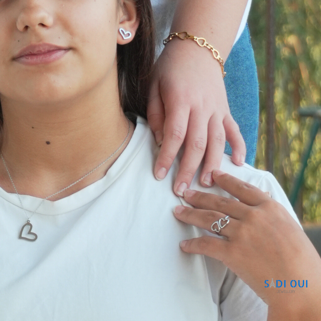 Anel Open Heart em Aço Inoxidável | SADI OUI Jewellery