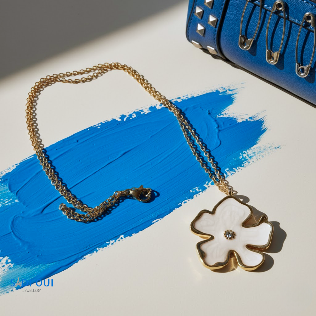 Colar Bloom em Aço Inoxidável | SADI OUI Jewellery