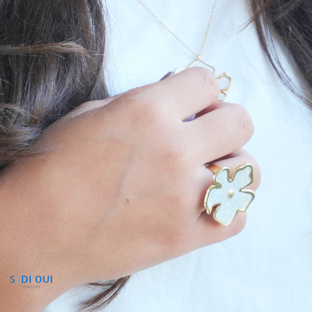 Anel Bloom em Aço Inoxidável | SADI OUI Jewellery