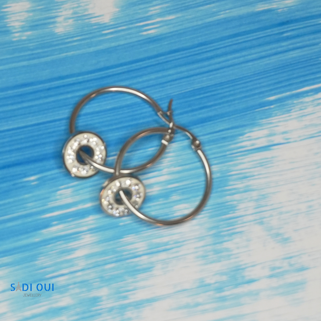 Brincos Loop em Aço Inoxidável | SADI OUI Jewellery