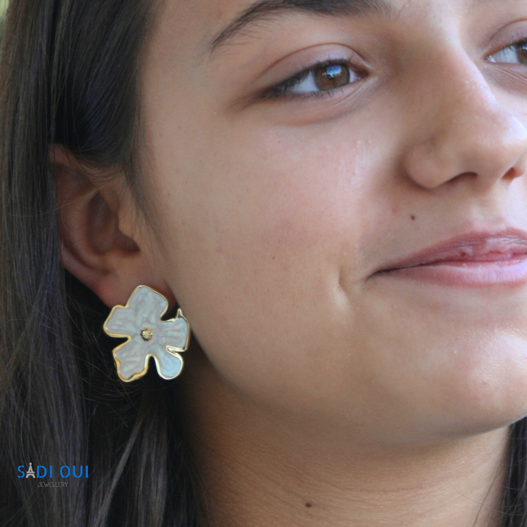 Brincos Bloom em Aço Inoxidável | SADI OUI Jewellery